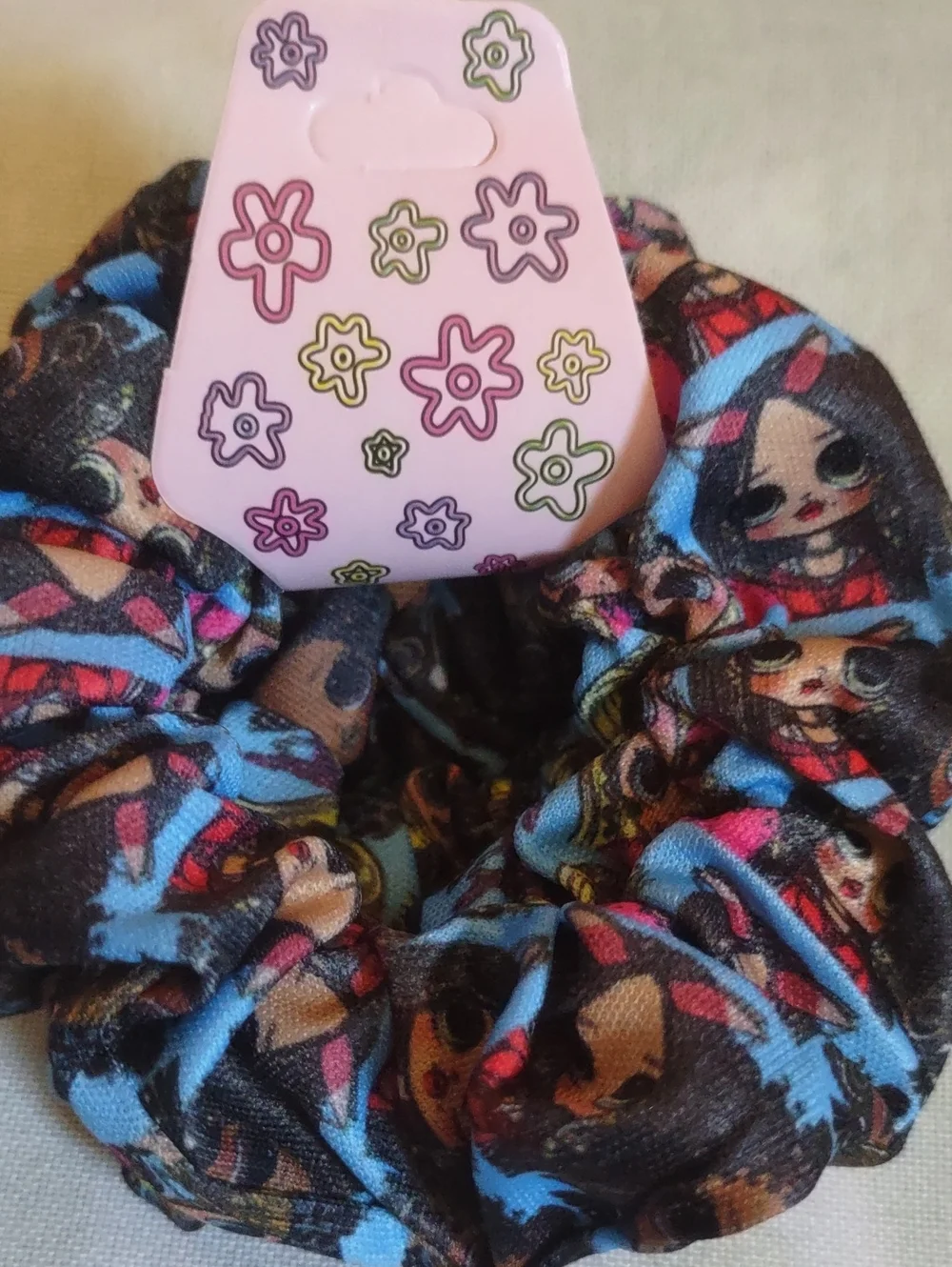 Girls Patterned Hair Scrunchie 4 Pcs 3